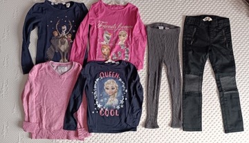 Paka bluzki H&M Zara legginsy Elsa Olaf 110