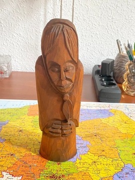 Figurka drewniana vintage