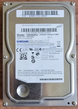 Dysk SAMSUNG 500GB 3,5 SATA2 7200 