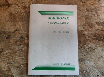 INSTRUKCJA MACRONIX 386DX/486DLC 