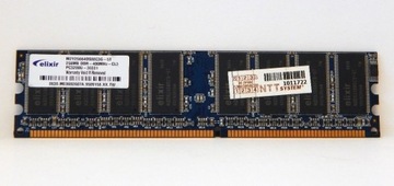 RAM DDR Elixir 256MB PC3200 M2Y25664DS88C3G-5T