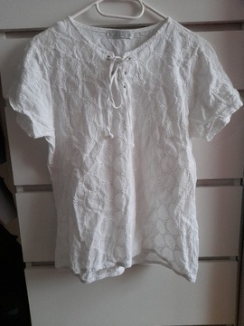 Bluza bluzka t-shirt biała damska dla kobiet r. 40