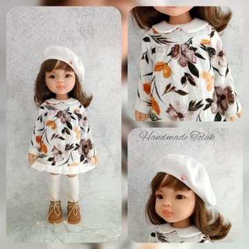 Ubranka dla lalek Paola Reina sukienka+beret 