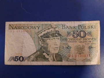Polska 50 złotych  1988