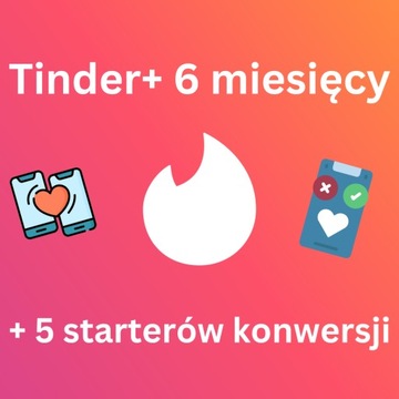 Tinder plus 6 miesięcy + BONUS