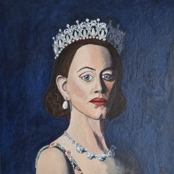 Portret Królowej Elżbieta II (Claire Foy z serialu
