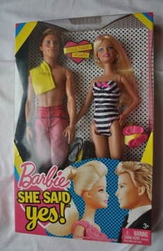 lalka barbie i ken Barbie She Said Yes mattel 2010