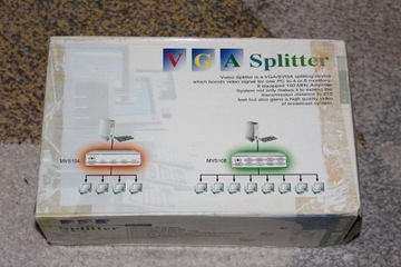 Spliter 4xVGA do 65 metrów, NOWY, BOX, MVS104