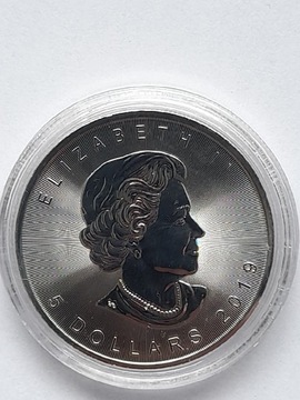 Kanadyjski Liść Klonowy 2019 1oz Maple Leaf Silver