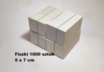 Fiszki 1000 szt puste in blanco kartoniki do nauki