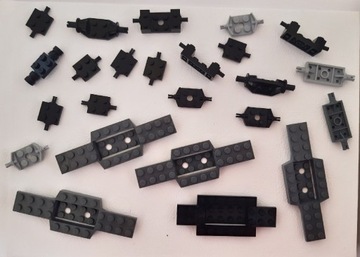 Klocki Lego podwozie podwozia czarne szare