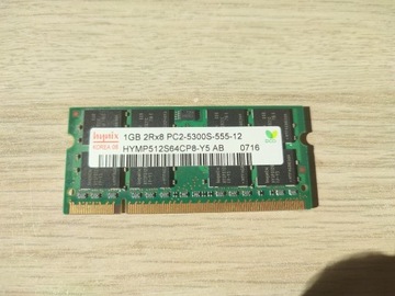 Pamięć RAM 1GB DDR2 HYNIX PC2-5300S laptop