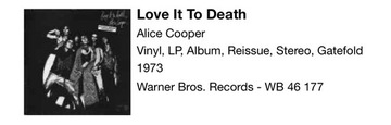 Alice Cooper - Love it to death