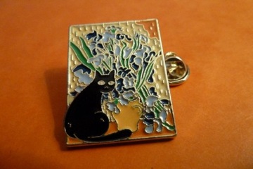 Vincent van Gogh Irysy Kot pin przypinka