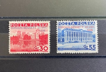 1936 Polska Fi 292-293 GORDON-BENNETT 1936 Poczta Balonowa