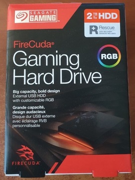 Dysk zewnętrzny HDD Seagate FireCuda GAMING 2TB RGB Nowy