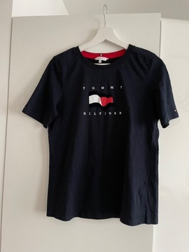 Tommy Hilfiger tshirt granatowy koszulka Hilfiger