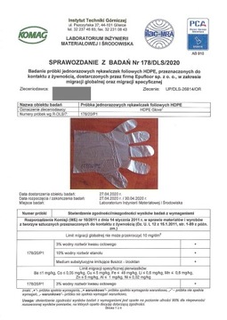 Rękawiczki foliowe ochronne HDPE ATEST