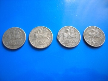 Hiszpania zestaw lot monet diez cents alum