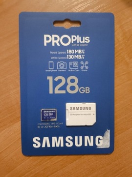 Nowa Karta pamięci sdhc Samsung 128GB Pro plus