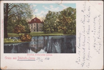 Leśnica Deutsch Lissa Schloss Pałac obieg 1901