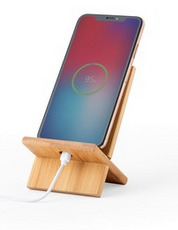 Bambusowy stojak na telefon z logo