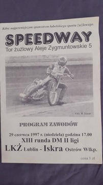 LKŻ Lublin - Iskra Ostrów - 29.06.1997 - 13 runda