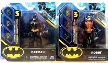 Nowy oryginalny zestaw figurek Spin Master DC Batman i Robin, 10 cm