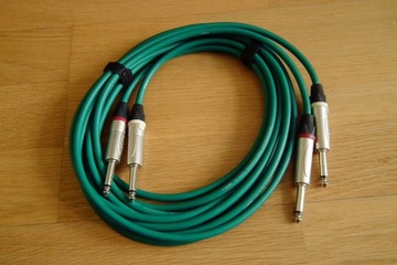 kabel jack, Neutrik NP2X, kabel KLOTZ 2x3m zielony