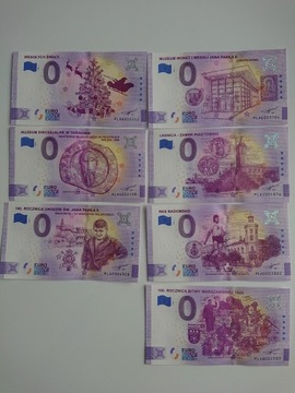 0 euro Banknoty emisja z 2020r.