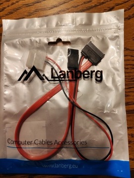 Kabel SATA zasilający Data Slimline 35 cm LANBERG