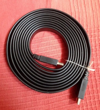 Kabel HDMI płaski 3m HS Ethernet