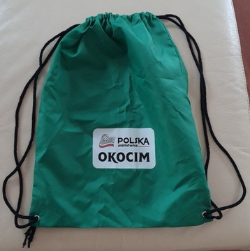 worek plecak Okocim sznurkowy zielony