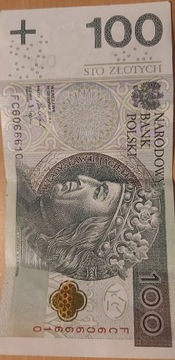 Banknoty 100 zł jedna 1994 rocznik druga 2018 