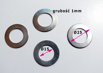 PODKŁADKA Ø25 / 15 NIKLOWANA 20 szt