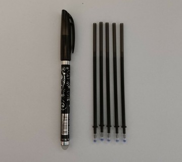 Zestaw 1 długopis z gumką+5 wkładów ścieralnych 