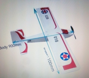 Samolot Górnopłat piankowy 78x102 cm pod RC KIT