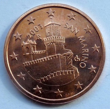 SAN MARINO 2003 - 5 CENTÓW UNC !!!!!!!