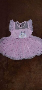 Piekna sukienka Disney 0-3 miesiecy roz 56-62 cudo