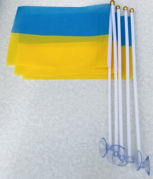 Flaga Ukrainy AUTO szyby 21*14 na przyssawce