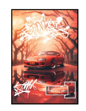 Plakat Toyota Supra Młodzieżowy Plakat Samochodu 