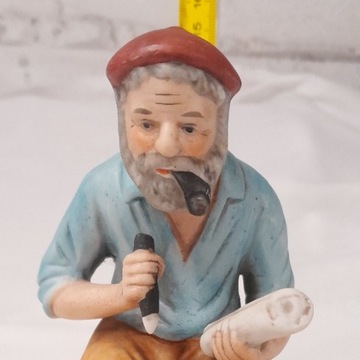 Ceramiczna figurka rzemieślnika, wysoka, idealny 