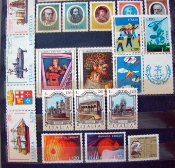 Włochy, znaczki ** z 1977 roku. Kompletny rocznik.