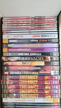 Filmy i seriale polskie na dvd - 34 szt. opakowań