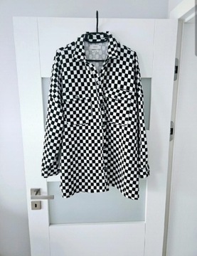 Czarno-biała kurtka koszulowa Reserved L 40