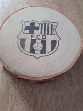 Fc Barcelona. Plaster drewna dekoracyjny ozdobny