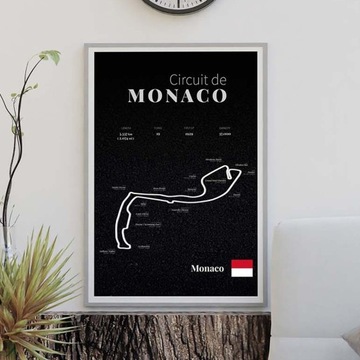 Monaco City Circuit - plakat 50x70