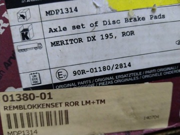 Klocki MDP1314, WVA29124, MERITOR LM,LMC,TM,TMC,DX