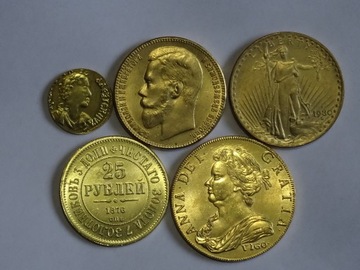 Ciekawy mix monet repliki niemagnetyczne-A22