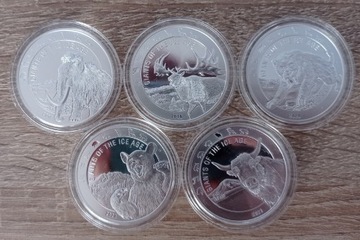Giantes of the Ice Age kolekcja monet srebrnych 